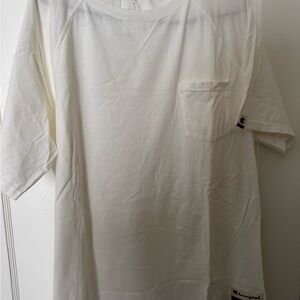 Champion Men’s Off-White Short Sleeve Pocket Tee